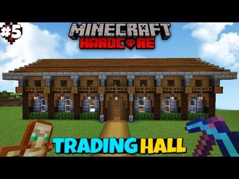 I Built the MOST EPIC Villager Trading Hall in Minecraft Hardcore! 🔥|| EP-5||