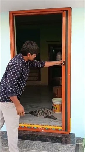 Mosquito pleated sliding single Door tikut frame grey mosquito net.