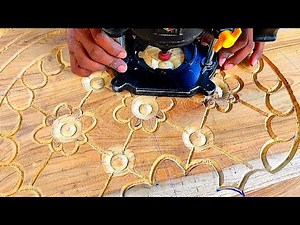 wood carving || Double cot bed design || router machine for wood carving