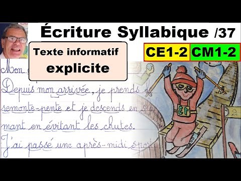 French course: Writing an explicit informative text in CE1 CE2 CM1 CM2 # 37