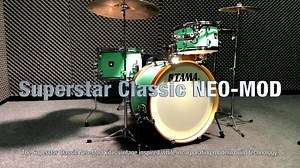 Superstar Classic Neo-Mod is an inventive kit that delivers all the essentials of great tone in a compact design and it's equipped with 100% Maple shells. Check out the video and hear it for yourself. https://bit.ly/2WFBusG | Tama Drums