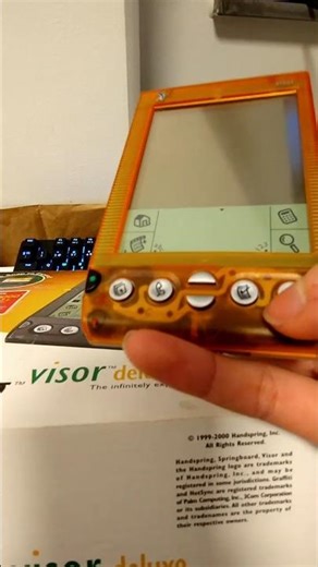 handspring visor deluxe y2k transparent pda computer from 1999-2000 #nostalgia #pda #y2k