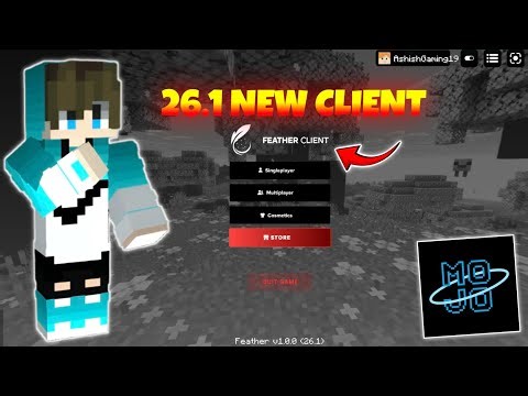 Feather Client Mobile 😱 Minecraft 26.1 | Mojo Launcher FPS Boost 🔥