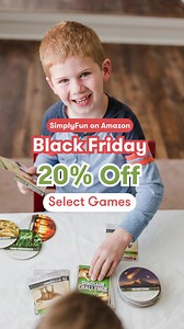 Get 20% off family-fun games on Amazon through November 27th. Stock up on holiday gifts that will engage the whole family! Offer good on select games only. Shop our Amazon store: https://bit.ly/simplyfun-amazon-fb | SimplyFun