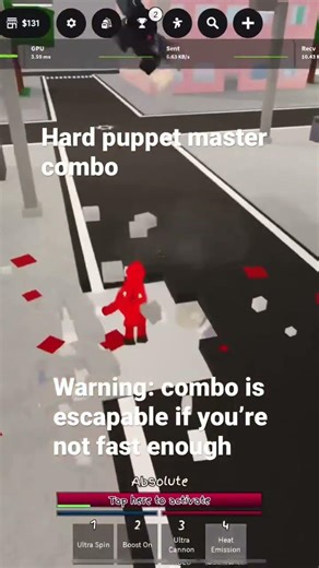 Hard puppet master combo #roblox #games #jjk #jjs #fyp ￼