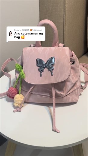 Replying to @SUNSET 🌅 #backpack #pinkbag #minibags #minibackpack