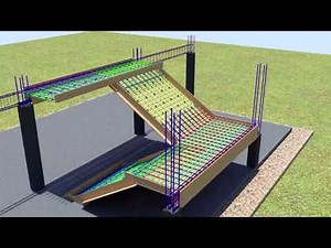 How to construct a reinforced concrete staircase.(Animation)