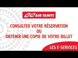 Consulter votre réservation ou éditer une copie de votre billet
