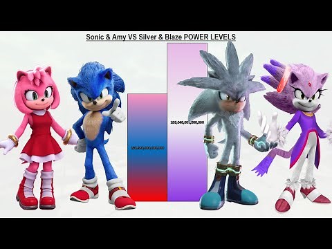 Sonic & Amy VS Silver & Blaze POWER LEVELS - Sonic The Hedgehog / Sonic 1 / Sonic 2 / Sonic 3