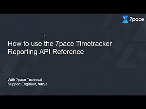 How to use the 7pace Timetracker extension for Azure DevOps API Reference
