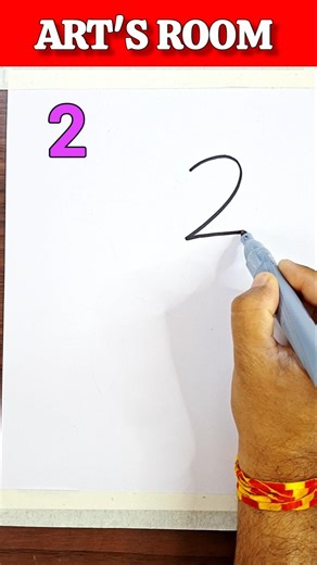 How To Draw Killer Whale Orca With Number 2 | Easy Drawing Tricks With Number 2 #shorts