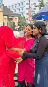 Surprising People with 5 Feet Teddy Bear! 😍 #shorts #vlog #teddybear | Desi Pola