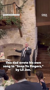 This dad surprises his daughter by rapping at her wedding! 😂 bit.ly/439FG2F | Good Morning America