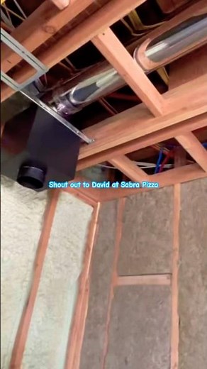 Custom indoor Pizza oven AlFA Moderna 1 setup. Vents first