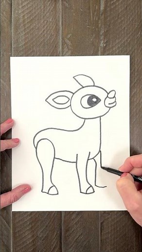 Draw Rudolph the Red Nosed Reindeer