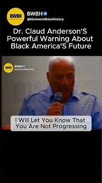 The Speech Every Black American Should Hear | Dr. Claud Anderson'' #blackhistory #america #shorts