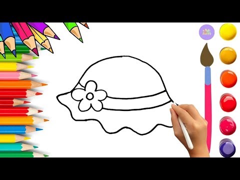 How To Draw cute Hat Drawing, Painting & Coloring For Kids and Toddlers_🌈🎨