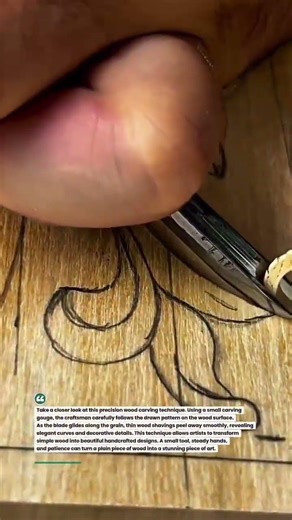 Amazing Wood Carving Detail Trick! 🇺🇸 #woodcarving #woodworking #craft