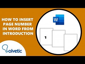 How to Insert Page Number in Word from Introduction