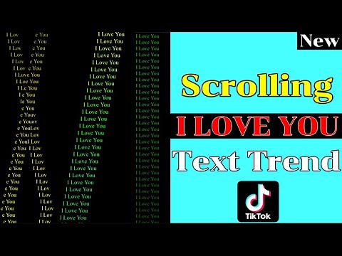 Scrolling Text I LOVE YOU Tutorial | How to do I LOVE YOU Scrolling Text Tutorial