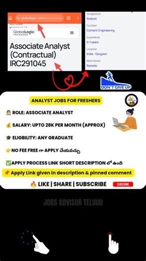 Globallogic hiring freshers for Associate analyst role #freshersjobs #offcampusjobs #shorts