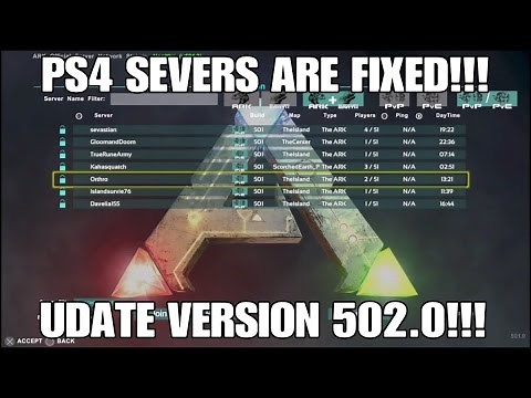 PS4 ARK DEDICATED/NON-DEDICATED SERVER FIX!!! UPDATE 502.0?!?!