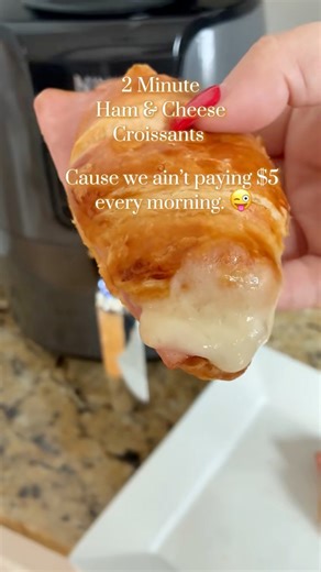 Easy 5 minute Ham & Cheese Croissants! 🥐🧀 | Cook Clean And Repeat