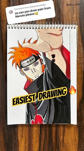 drawing pain | Naruto Shippuden yahiko 🎨 #shorts #art #drawing