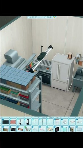 Sims 4 High School | Cafeteria Kitchen 👩‍🍳🔥 (No CC) #shorts