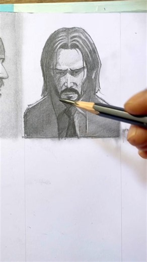 John Wick Simple sketch ❤️ #art #drawing #johnwick #actor #viralshorts #shorts #trending #sketch