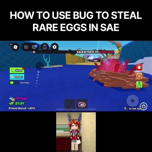 HOW TO USE BUG TO STEAL RARE EGGS IN SAE #roblox #sae #stealanegg
