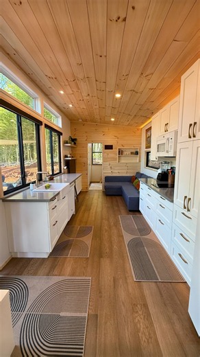42ft Tiny House on wheels is their full time home #shorts