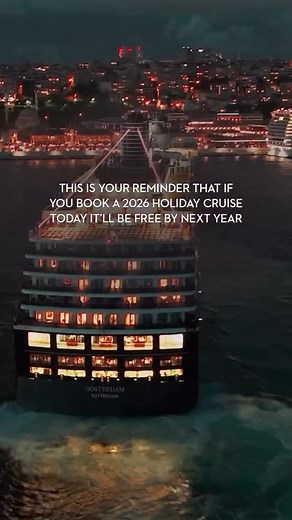 13K views · 484 reactions | Cruise math: book next year’s holiday cruise now, so that by 2026, it’s basically free  | Holland America Line | Facebook