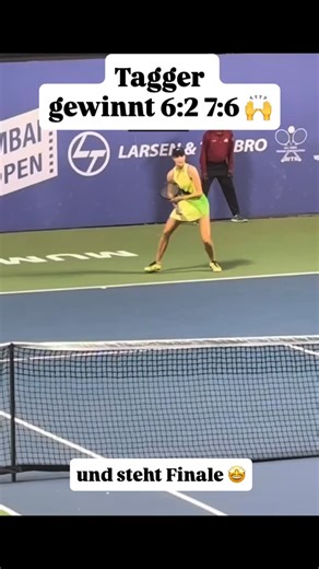 Alle Neune! Lilli Tagger hat beim WTA-125-Turnier in Mumbai das Endspiel erreicht. Die 17-Jährige, die in der vergangenen Woche ein Turnier in den Vereinigten Arabischen Emiraten gewonnen hatte, setzte sich im Halbfinale gegen die Chinesin Fangran Tian (WTA 325) mit 6:2 und 7:6 (3) durch und feierte damit ihren neunten Sieg in Folge👏👏👏 @mslta_tennis #wta #lillitagger #tennisnetnews | tennisnet.com