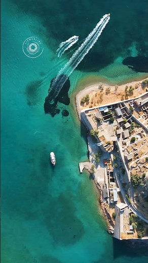 Spinalonga from above - Discover the Mystery of Crete’s Island Fortress! 🏝️🌀