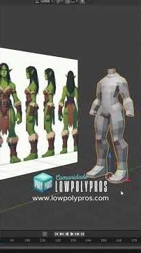 Personagem Low Poly ORC/OGRO | Timelapse 2 #3d #modelagem3d #lowpoly