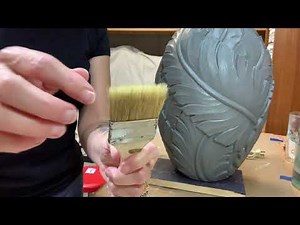 It's easy using Glaze over Paint to Makeover a dated Lamp!