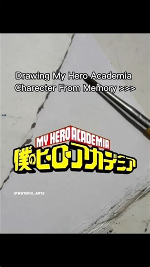 Drawing MHA Charecters From Memory 💥✨️