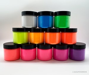 Neon Mica Powder Pigment Set: Fluorescent Colors for Epoxy Resin & Candle Making - Etsy