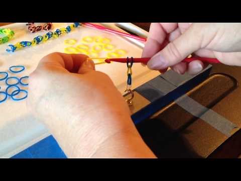 Rubber band bracelet with crochet hook EASY!