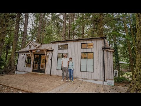 We live in our little dream house in the woods.