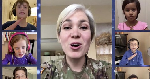Army sergeant hosts virtual sing-along for kids in isolation