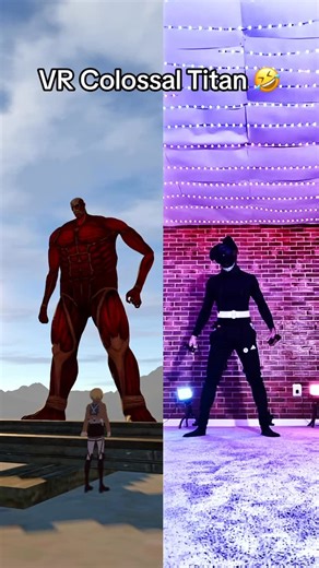 Attack on Titan in VR🤣#attackontitan #aot #colossaltitan #anime #vrchat | Disco Rabbit VR