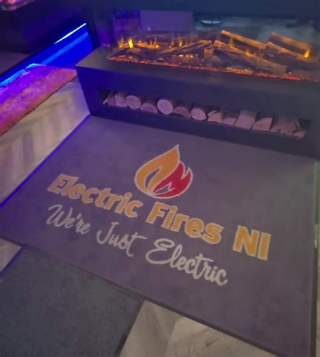Today's weather forecast 🌧 NICE'N'COSY 🔥 Our INFINIX 1500 3 SIDED PANORAMIC ELECTRIC FIRE with our premium prebuilt media wall. Electric Fires NI showroom Belfast BT15 2GGwww.electricfiresni.co.uk #fyp #belfast #northernireland #mediawall