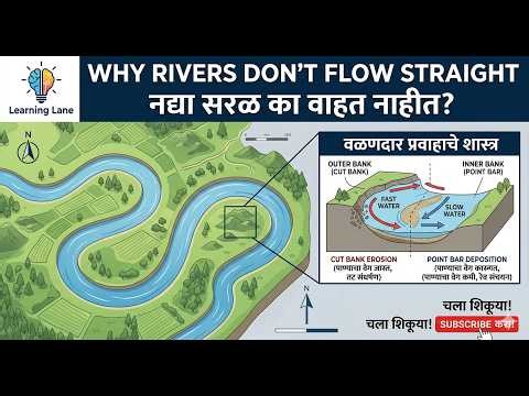 Why Rivers Don't Flow Straight | River Meandering Explained 🌊 | नद्या सरळ का वाहत नाहीत?