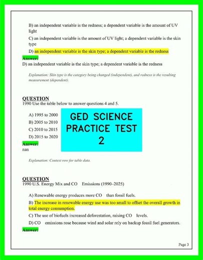 2026 GED Science Practice Test 2 Questions and Answers Full Walkthrough to Pass Fast