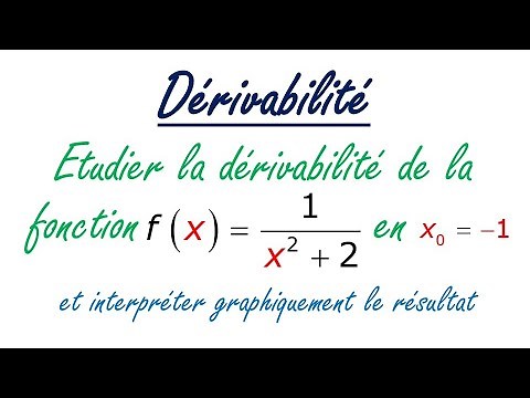 Dérivabilité d'une fonction en un point partie 1
