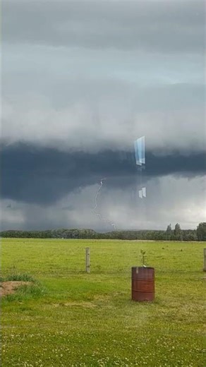 Blue Lightning out the back window #lighting #blue