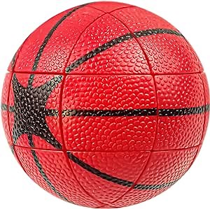 3x3 Basketball Magic Cube Puzzle Creative Learning Magic Cube Speed Cube Special-Shaped Puzzle Cube Red