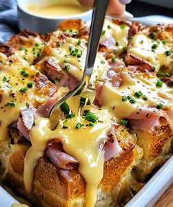 Eggs Benedict Casserole with Hollandaise Sauce - Recipe in First Coʍmеոτ 👇 Enjoy ❤️ | Flavor Recipes